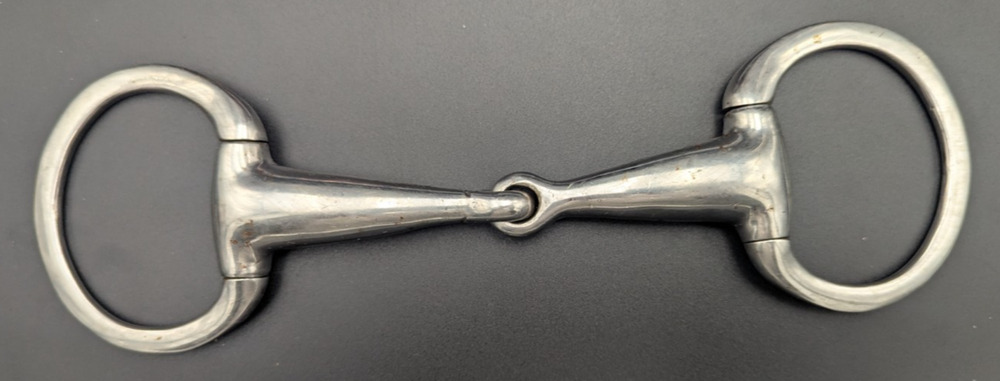 Stainless Steel Single Joint Eggbutt Snaffle Bit Horse Tack Made in England